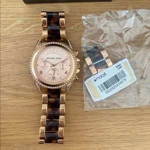Michael Kors Tortoise Shell Rose Gold Watch